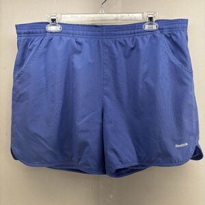 Reebok Shorts Women's Blue Athletic XL 36W Mesh Lined Running Workout Gym